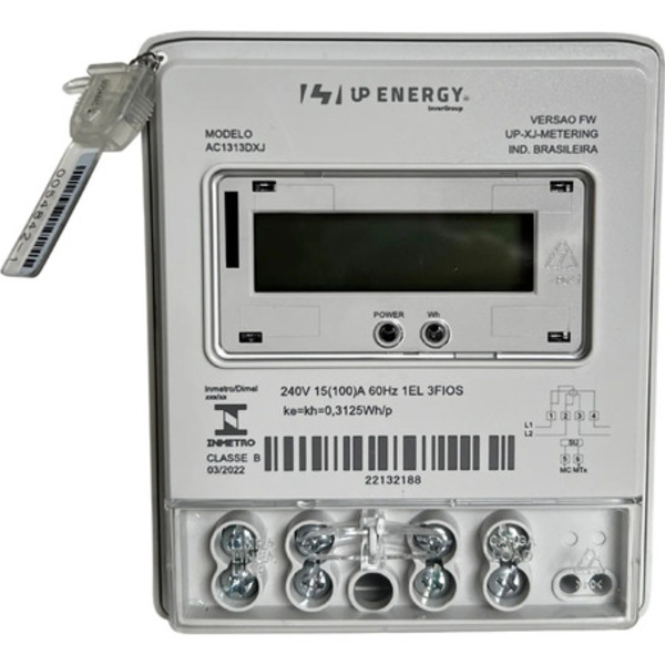 Medidor De Energia Eletrica Bifasico Sem Neutro  (monofásico