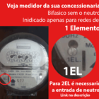 Medidor De Energia Eletrica Bifasico Sem Neutro  (monofásico