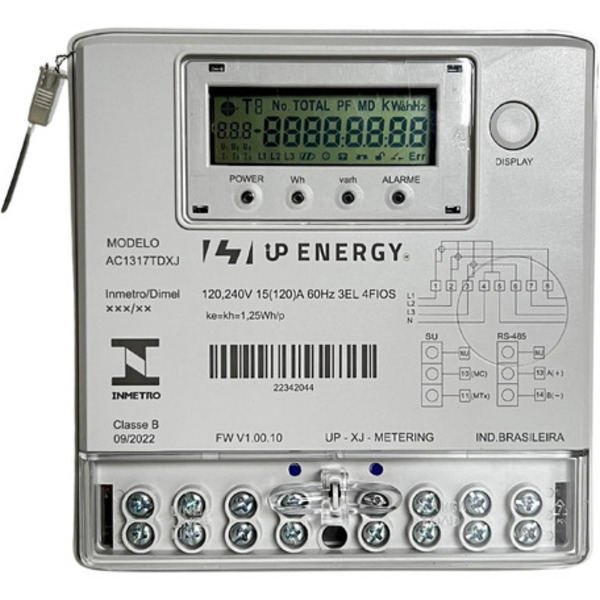 Medidor De Energia elétrica Trifásico 380v/440v 120A Up Energy
