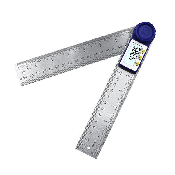 Medidor Digital Transferidor Ângulo Goniômetro 20cm Aço Inox
