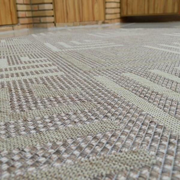 Mega Tapete Quadrado Natural Look Flecha A 215x215 Cm