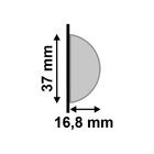 Meia Curva 599 Champanhe Poliest 3,7cm Santa Luzia (cx 6br)