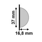 Meia Curva Poliest 3,7cm Fendi 599 Santa Luzia (1un)
