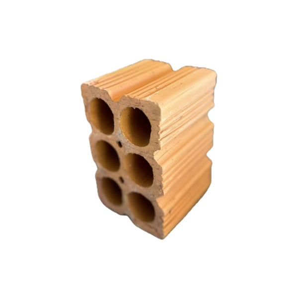 Meio Tijolo Cerâmico 6 Furos 9x14x9cm Olaria Rosso