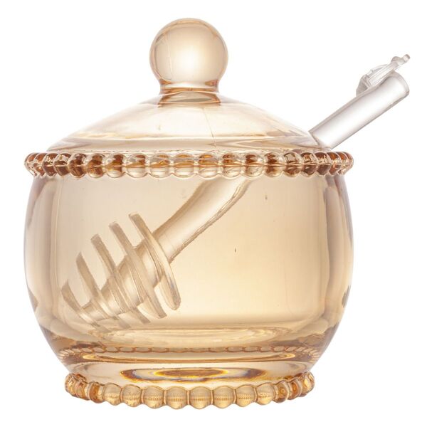 Meleira Com Colher Em Cristal De Chumbo Pearl 10x8x7cm - Wp C