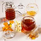 Meleira de Vidro 280ml com Dosador Pote para Mel Lyor Tampa d