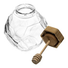 Meleira De Vidro C/tampa E Pegador De Bambu 200ml Wolff