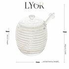 Meleira Em Cristal Com Pegador E Tampa Colmeia 210ml Lyor 7443