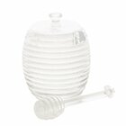 Meleira Em Cristal Com Pegador E Tampa Colmeia 210ml Lyor 7443