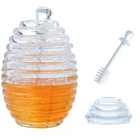 Meleira Porta Mel De Plástico 200ml Com Colher Dosadora  Tran