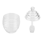 Meleira Porta Mel De Plástico 200ml Com Colher Dosadora  Tran
