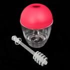 Meleira Porta Mel Pote Para Mel Com Tampa E Pegador Plástico