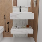 Mellstone Bancada Prime Calacata Grey Com Cuba Sobrepor Branc