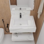 Mellstone Bancada Prime Calacata Grey Com Cuba Sobrepor Branc