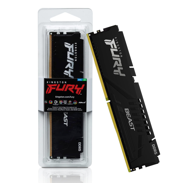 Memoria 16gb Ddr5 6000 Cl40 1.35v Fury Beast Preto Kf560c40bb