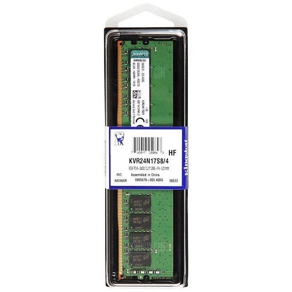 Memoria 8gb Ddr4 2400mhz Desktop Kingston Kvr24n17s8/8 Non-ec