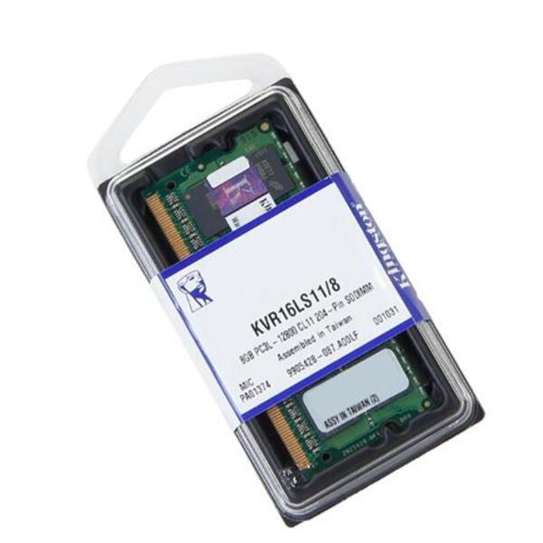 Memoria Notebook 8gb Ddr3l Kingston Kvr16ls11/8 1600mhz Low V