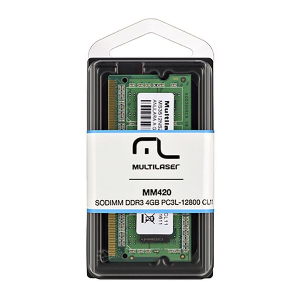 Memoria Notebook Multilaser Sodimm Ddr3 4gb Mm420