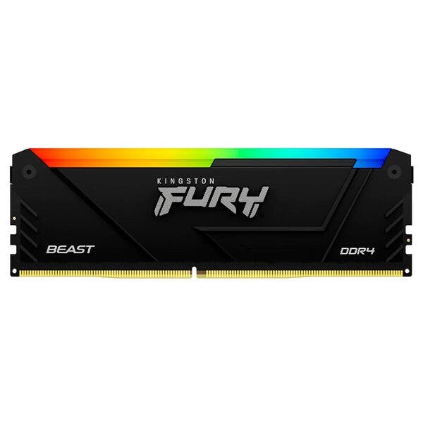 Memória Ram Kingston Fury Beast Ddr4 32gb 3200mhz Rgb - Preto