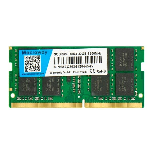 Memória Ram Notebook Macroway 32gb Ddr4 3200mhz So-dimm Cl22 1.2v