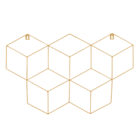 Memory Board Cubo Quadro De Fotos Bege - 45cm X 63cm + 3 Mini