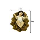 Menino Jesus Manjedoura Poliresina 10x8cm - Magizi