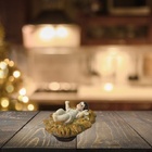 Menino Jesus Manjedoura Poliresina 10x8cm - Magizi