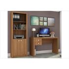 Mesa 02 Gavetas Me4123 Com Armário 02 Portas Me4110 Amêndoa -