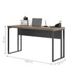 Mesa 1,20 Com Estante Brasil Nogueira Preto