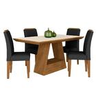 Mesa 1,36 Com 4 Cadeiras Alabama Freijó/off Prem/preto - M. A