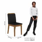 Mesa 1,36 Com 4 Cadeiras Nova York Freijó/off Premium/preto -