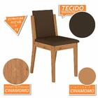 Mesa 1,36 Com 6 Cadeiras Libéria Cinamo/off Whi/marrom - M. A