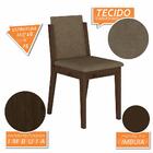 Mesa 1,36 Com 6 Cadeiras Libéria Imbuia/preto/capuccino - M.