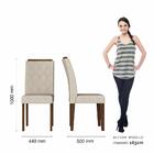 Mesa 1,60 Com 6 Cadeiras Espanha Imbuia/preto/bege - Moveis A