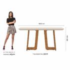 Mesa 1,60 Com 6 Cadeiras Polônia Cinamom/off Premi/bege - M.