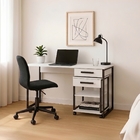 Mesa 100x45cm Branco Aço e MDP Chamber Multivisão