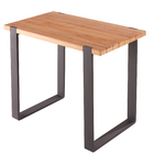 Mesa Alta 107x75x130cm Alumínio e Madeira Teca Marrom Bermeo Naterial