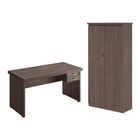 Mesa 1200 Com Armario 2 Portas Alpha Freijo