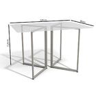 Mesa 120 X 80 Cm Sala De Jantar Cozinha 2 Pernas Metal Nickel