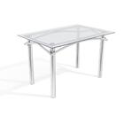 Mesa 120 X 80 Cm Sala De Jantar Cozinha 4 Pernas Metal Cromad