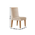 Mesa 120cm Tampo Mdf Canto Copo E 4 Cadeiras Merlim Sena Natu