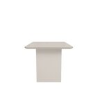 Mesa 120cm X 90cm Tampo Mdf Vidro Viena Off White /nature