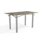 Mesa 140 X 80 Cm Sala De Jantar Cozinha 4 Pernas Metal Cromad