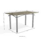 Mesa 140 X 80 Cm Sala De Jantar Cozinha 4 Pernas Metal Cromad