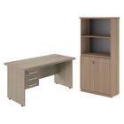 Mesa 1600 Com Armário Belvedere Nogueira