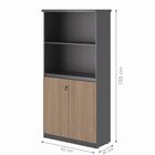 Mesa 1600 Com Armário Belvedere Nogueira Preto