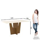 Mesa 160 X 90 Cm Sala De Jantar Cozinha Retangular Sem Vidro