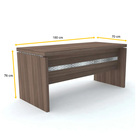 Mesa 160x70 Pandin Pe50 - Walnut/prata