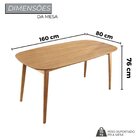 Mesa 160x80cm Mdf Laminado Ceci Yescasa Naturalissimo