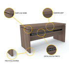 Mesa 180x70 Pandin Pe50 - Walnut/preto